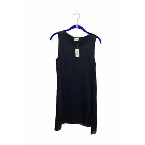 SOMA Chiffon Sleeveless Straight Tunic Top Black Medium ~New with tag~